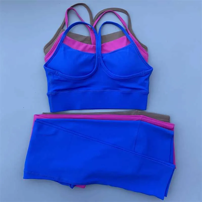 Damskie dresy damskie gimnastyczne set sportowy 2-częściowy zestaw fitness Zestaw fitness