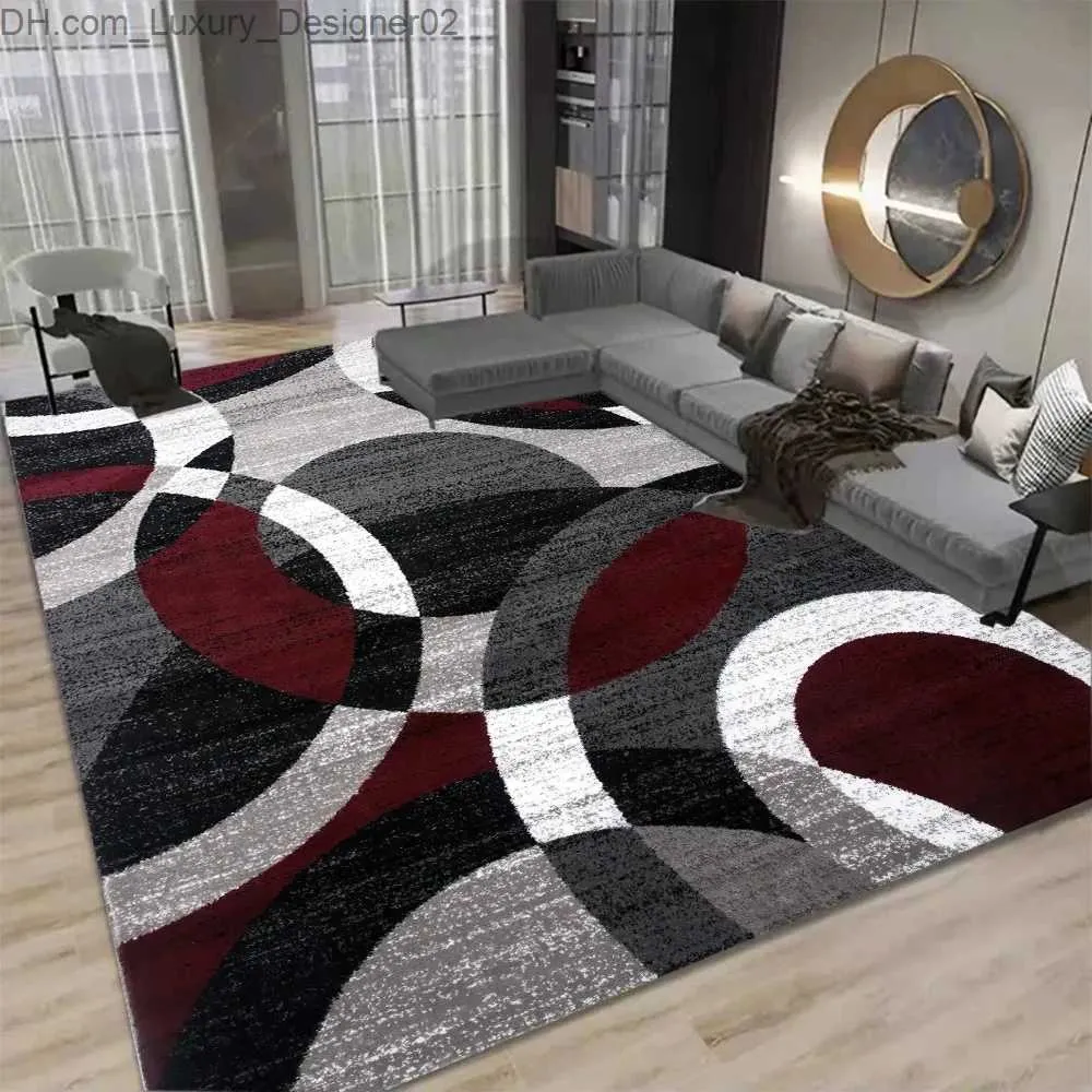 Carpete geométrico nórdico para a sala de estar de luxo moderno sofá de luxo mesa de banheiro grande alfombra para cocina tapis q240426