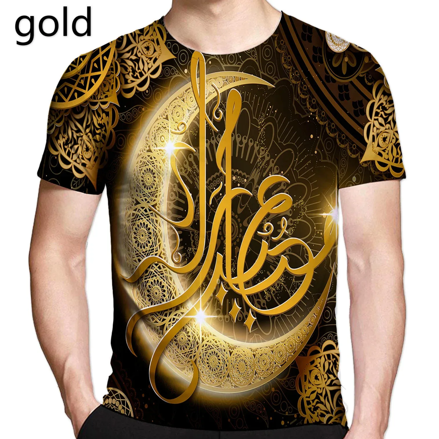 Men Women Fashion Muslim Art Printed 3d T Shirt Short Sleeve Funny Tee Tops 240415