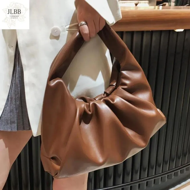 Bag Elegant Pleated Women's Handbag Designer Fluffy Leather Shoulder Vintage Armpit Bags For Women 2024 Brands Purses
