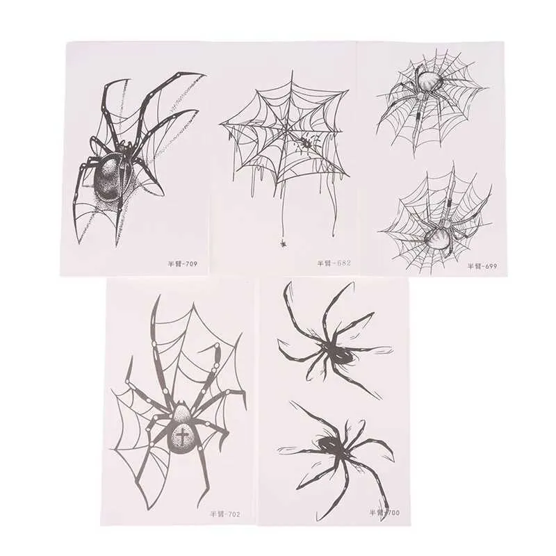 VYFG Tattoo Transfer Herbal Tattoo Stickers Spider Web Temporary Tattoos Lasting Punk Cobweb Fake Tattoo Cheap Goods Festival Art Man Tattoo Sticker 240426