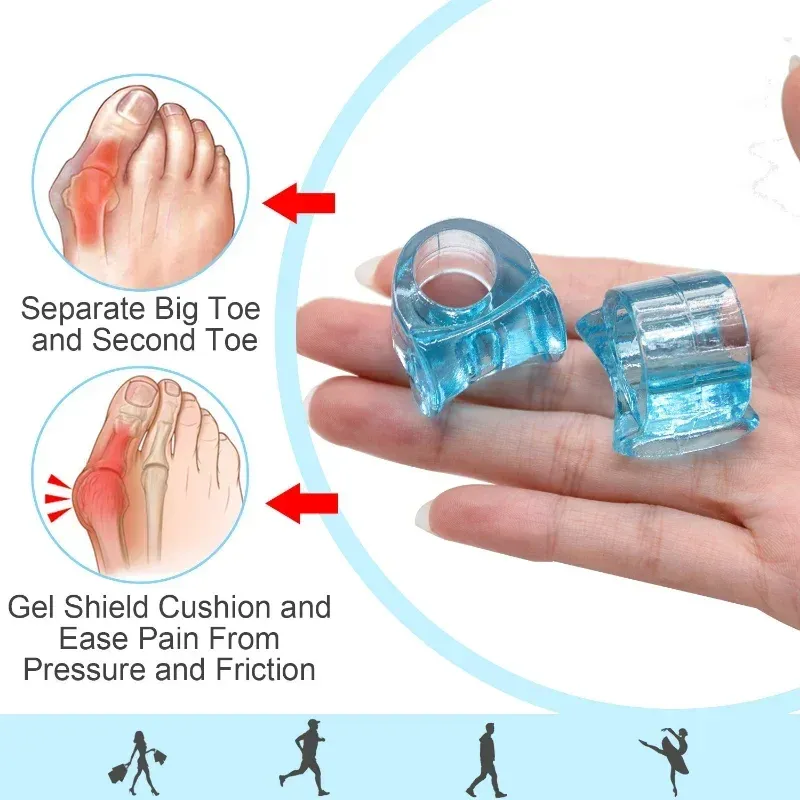 new =Silicone Gel Big Toe Separator Bunion Adjuster Foot Fingers Protector Bone Hallux Valgus Corrector Foot Care PedicureHallux Valgus Corrector