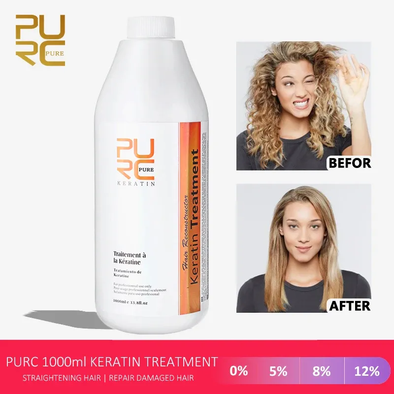 Wigs Purc Brazilian Keratin Hair Creaters Professional Professional Smoading Chroleing Curly Frizzy Product 1000 мл