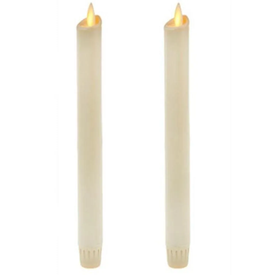 Ksperway Flameless Moving Wick LED Taper Candles Real Wax with T200601931444