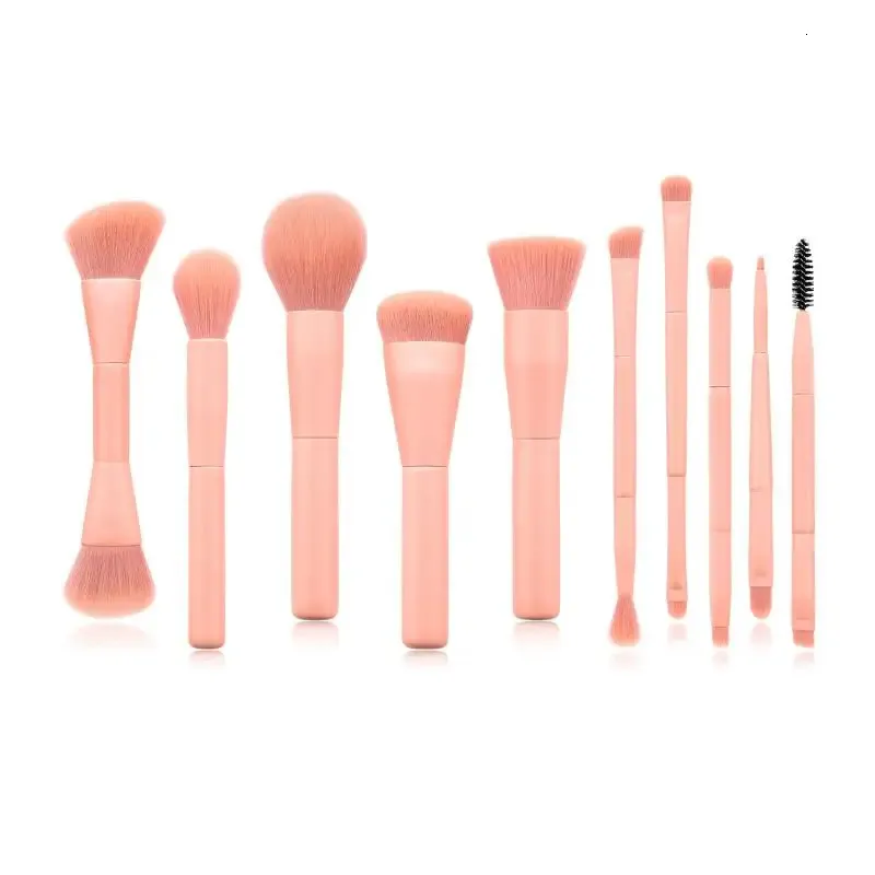 Brosse de maquillage professionnel en 7 sets Nylon Fibre Double Head Shadow Foundation Power Con Brush Beauty Make Up Tool 240412