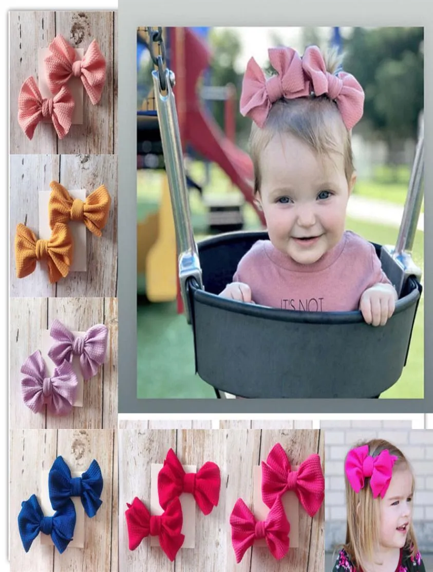 Nouvelle Europe Baby Girls Big Bow Hair Clip Kids Bowknot Barrette 2pcs Set Barrettes Children Hair Accessory 149427394965