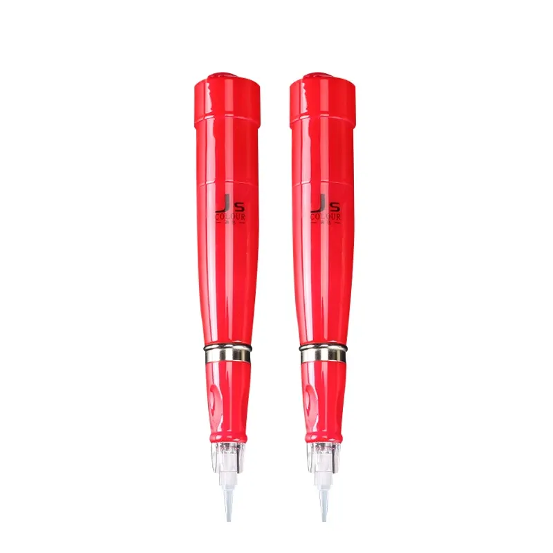 Pecifier 2016 New JS Color Red Professional Micro Nadeln Hine Lade -Plugin Dual Permanent Make -up Hine Pen