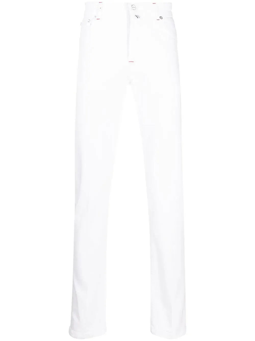 Designer Jeans Men Kiton Mid-Rise Straight-Leg Jeans Spring Automne Pantalon distraite pour homme New Style White White Denim Pantum