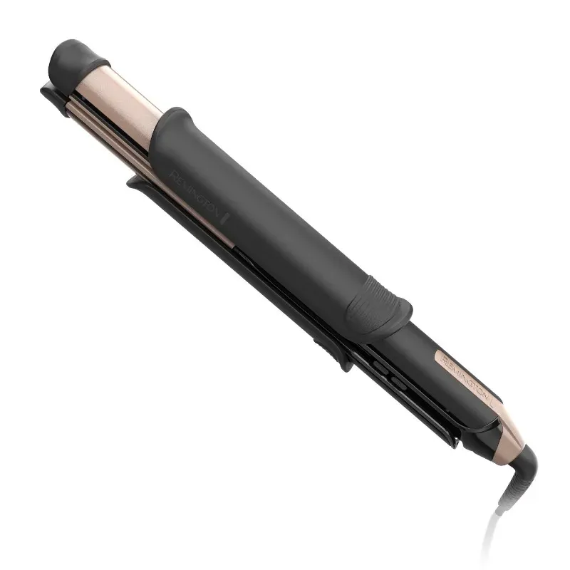 Prostownicze Curling Iron/Hair Mostener Multistyler, 2 narzędzia w 1, Ultimate Space Saver. Czarne złoto. Żelazo do włosów