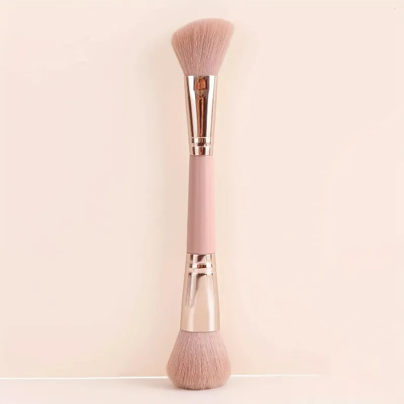 Makeup Brushes Dual Purpose Brush 1PC Minimaliste Portable Multifunktionellt kosmetiskt verktyg för nybörjare (rosa)