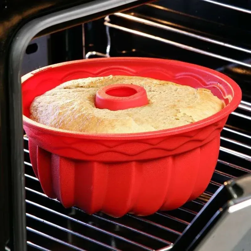 Плесени Силиконовая торт Круглая форма с формой формы для пирога с силиконовой хлебной кастрюль 12 отверсти