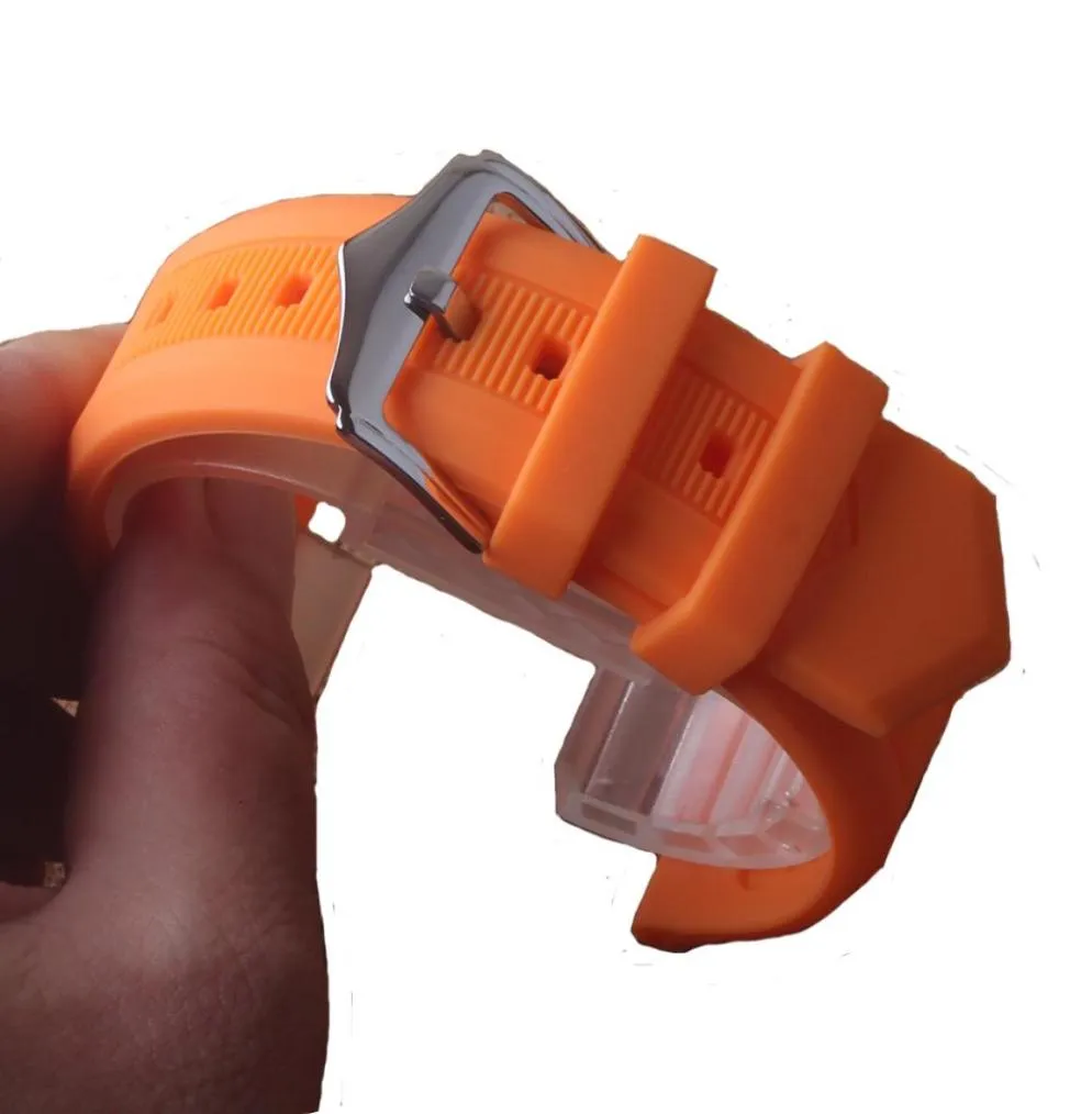 Новый 12 мм 14 мм 16 мм18 мм 19 мм 20 мм 22 мм 24 мм силиконовые резиновые полосы часов в Orange Sports Smart Watch Band Accessories Brace3137408