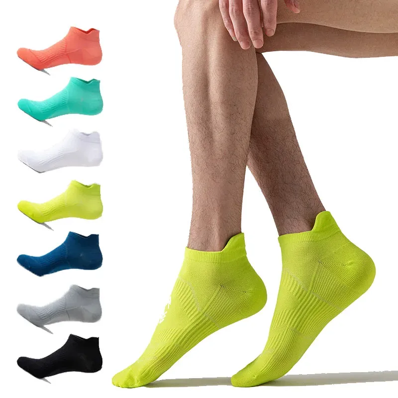Socks Sports Running Socken Männer/Frauen dünne atmungsaktive sportliche Marathon Fitness Sweatabsorbent Nonslip Short Low geschnittene Knöchelsocken
