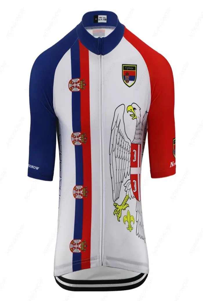 Servië National Team National Emblem Cool Cycling Jersey Korte Mouw Men Racing MTB Bicycle Cloths Comfortabele Breathale Cycling6158248