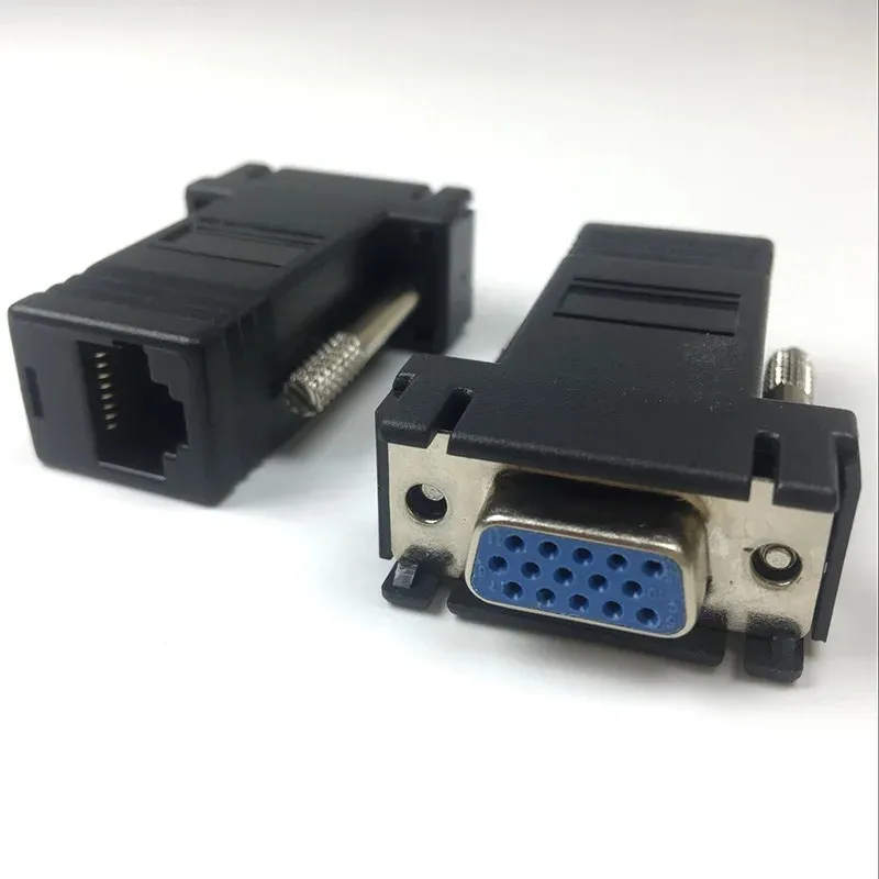 VGA Extender Male vrouw naar LAN RJ45 CAT5 CAT6 20M Netwerkkabeladapter Mannelijk voor vrouwelijk/vrouwelijk tot vrouwelijk/mannelijk tot mannelijk 01