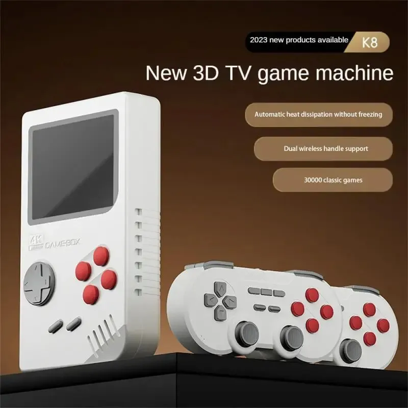 K8 Home Game Console Open Source 3D Dual 2.4 G Handle مقابل فيديو 4K مع هدية تبديد الحرارة الحنين 240419