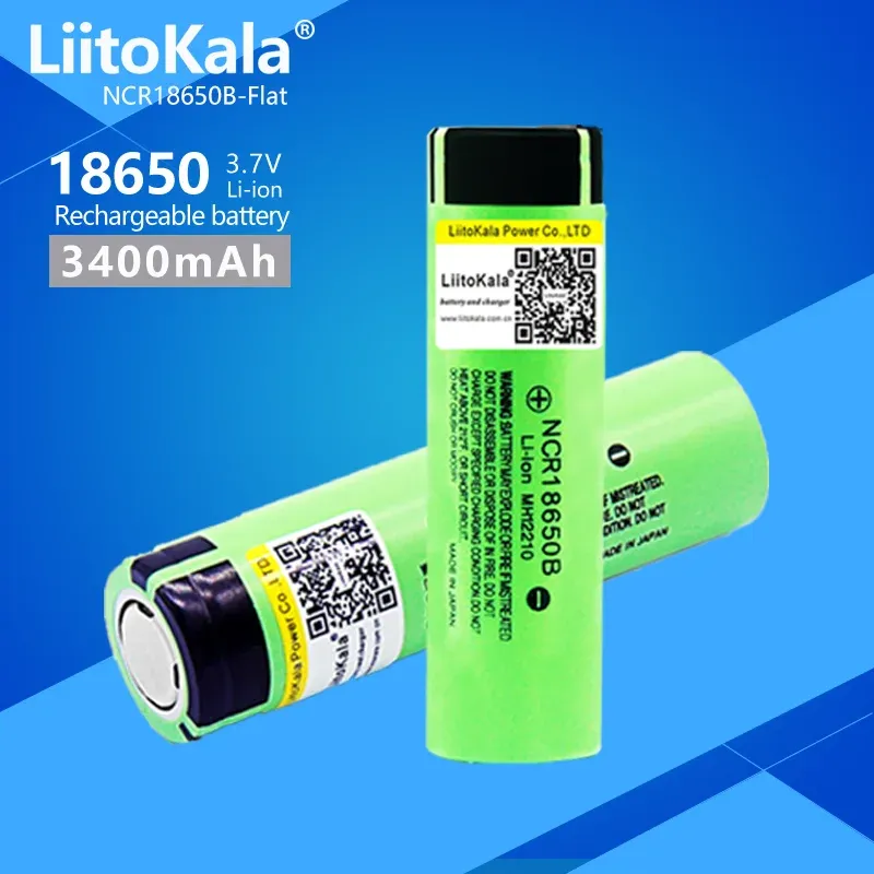 Liitokala 100% novo NCR18650B 3400 MAH 18650 Baterias de lanterna de bateria recarregável de lítio