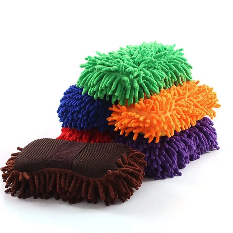 CHENILLE Wash Car Sponge Care Microfiber Auto Nettoying Claid Claits Microfibre Sponge Cloth Auto Colore Colorful Clean Wiping Cloths T9I002626