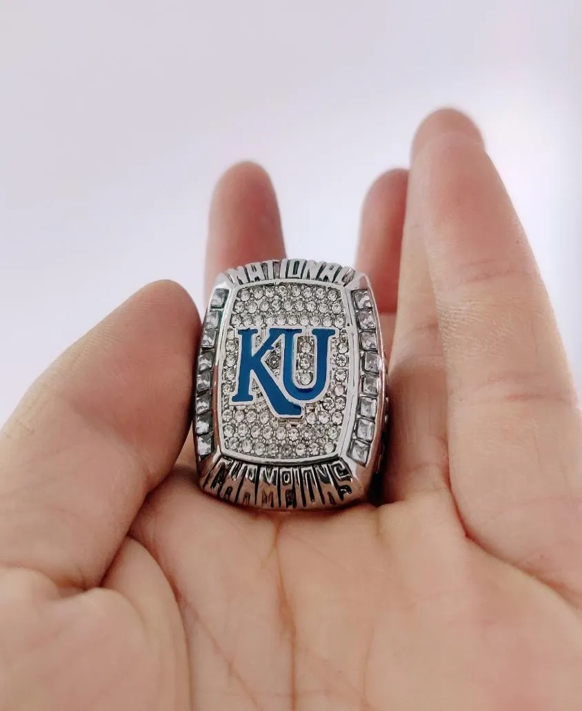 2008 Kansas Jayhawks National Championship Ring Ring Sport Souvenir Fan Подарок подарки целый 2020 Drop 2050124