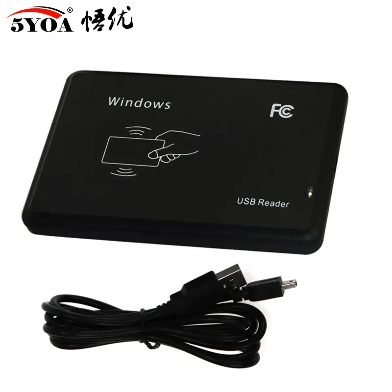 Kamery internetowe RFID Reader Port USB EM4100 TK4100 125KHz ID IC 13.56MHz S50 S70 Windows Contaction Card Windows Linux