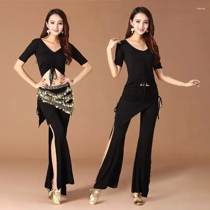 Stage Wear Belly Dance Long Trouser Set Sexy Modern Clothes Suit Oriental Costume Women Dancer Dancewear Dancers Vitality