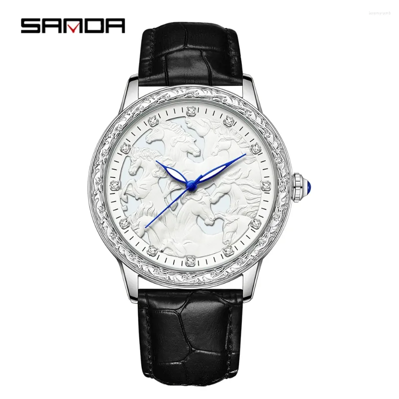 Wristwatches SANDA 7012 Classical Fashion Business Quartz Wristwatch