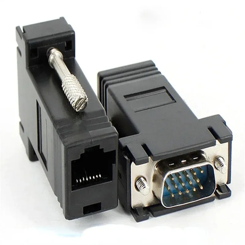 1 PCS VGA Extender Male vrouw naar LAN RJ45 CAT5 CAT6 20M Netwerkkabeladapter Mannelijk voor vrouwelijk/vrouwelijk tot vrouwelijk/mannelijk tot mannelijk 01