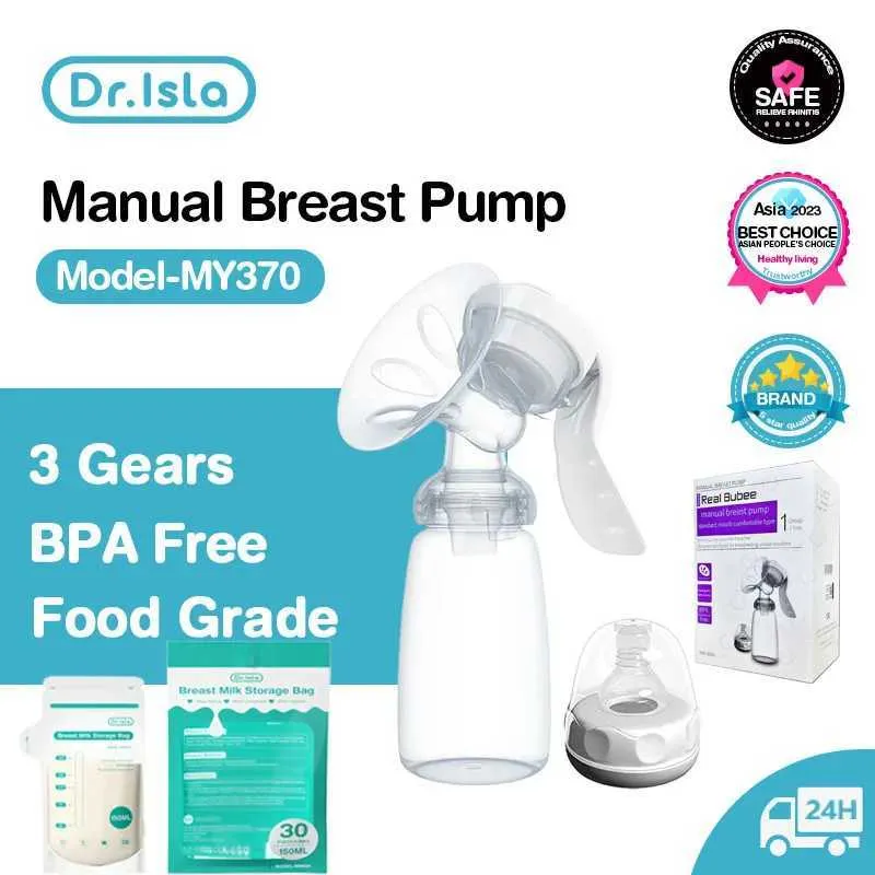 BRACHPUMPS Dr. Isla Brustpumpe Baby Schnuller Handbuch Sauger Milchpumpe Fütterung Butpumpe Flasche Saugen nach der Geburt 240424