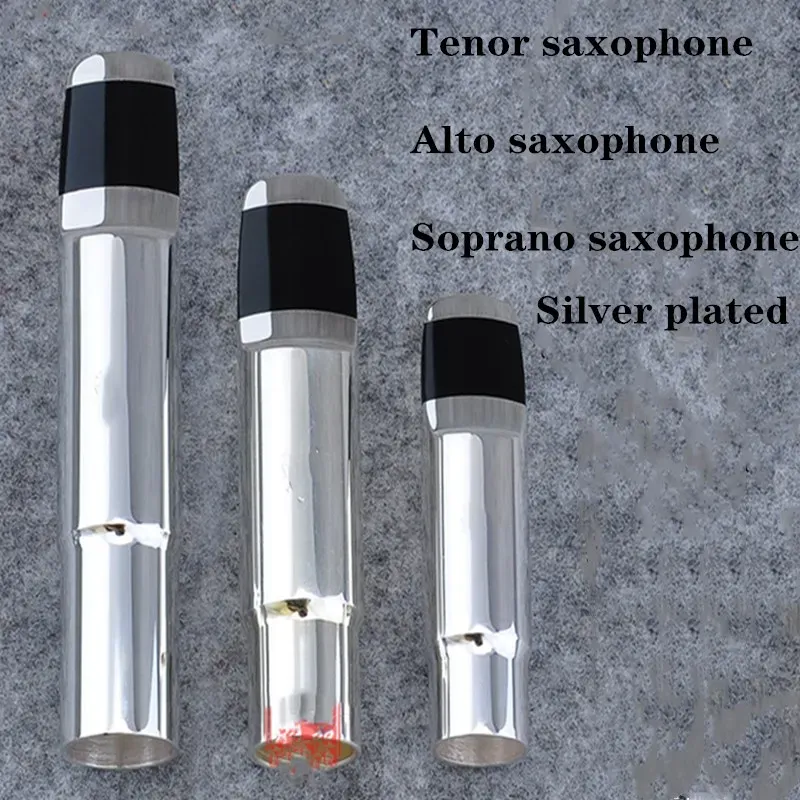 Saxophone Aisiweier Professional Tenor Soprano Alto Saxophone Metal Mouthpiece Silver Plated Mouthpiece Sax Mouth Pieces Size 56789