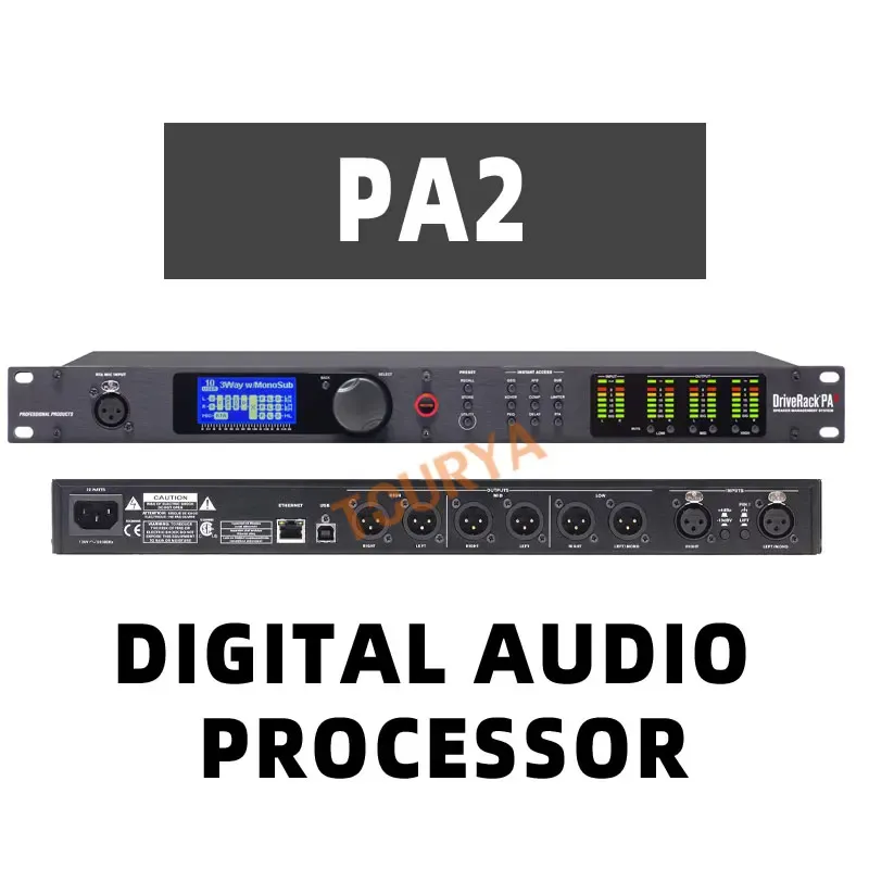 Tillbehör PA/PA2/260 Professionell digital ljudprocessor 3 till 6 Out Of Speaker Audio Matrix Signal Processor DSP Stage Performance