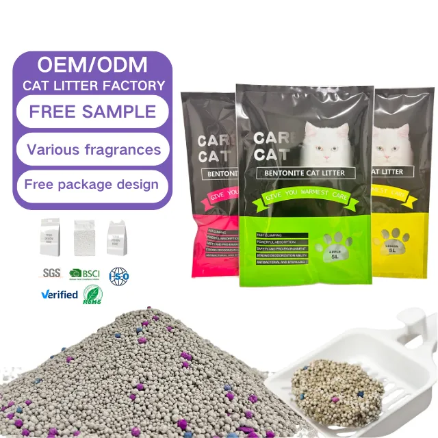Premium Clumping Bentonite Cat Litter: Free Samples Available, Bulk ...