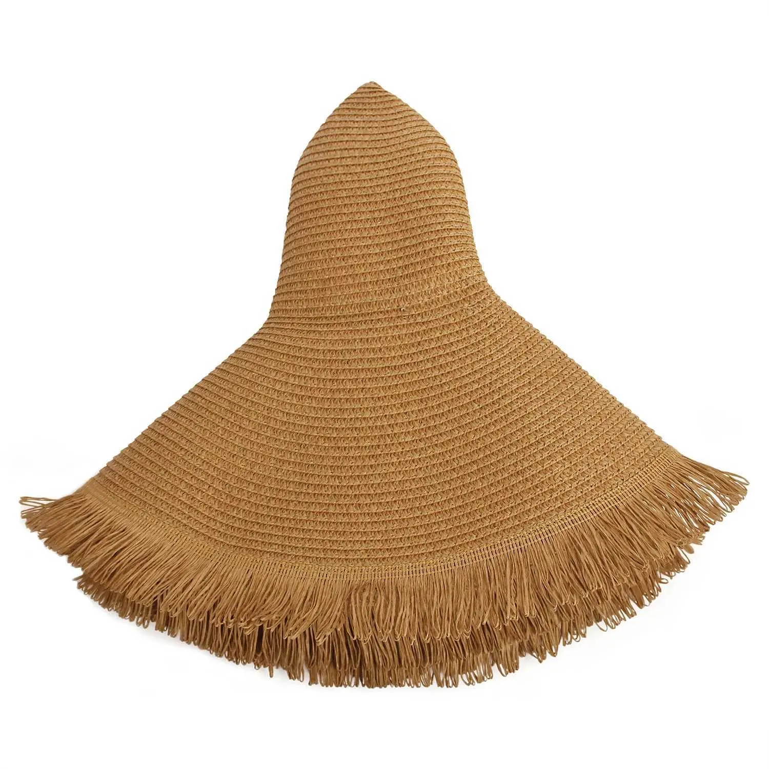 Women\'s Floppy Sun Hat Summer Wide Brim Cap Straw Hat, Brown Wide Brim Womens Packable Sun Hat | Mountain Warehouse NZ main image 3