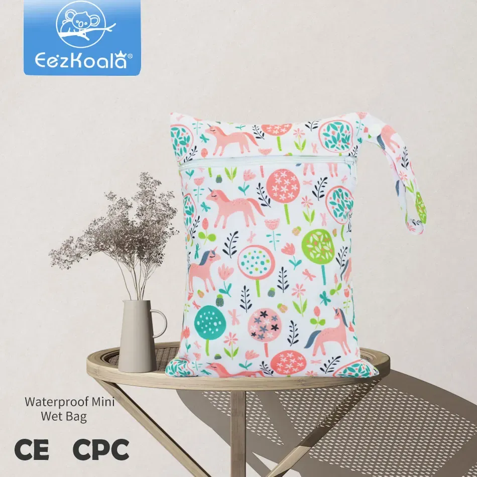 Torby Eezkoala Baby Bagbor Mini Wetbags 18x25cm Waterproof Waterproof Waterproof mokre suche torebkę Podróż w spacer na zewnątrz Przechowywanie pakietu