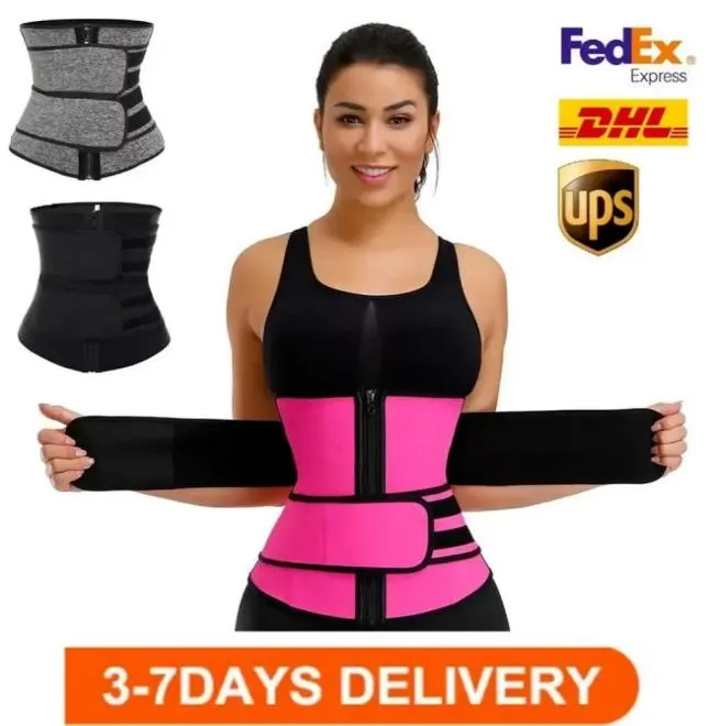 Aangepaste logo Men Dames Shapers Taille Trainer Belt Corset Belly Slimming Shapewear verstelbare taille ondersteuning Body Shapers FY8084 SXJU3312155