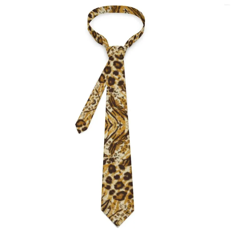 Bow Ties Gold Leopard Print Tie Animal Pattern Cool Fashion Neck For Male Wedding Party Collar Custom DIY Necktie Accessories