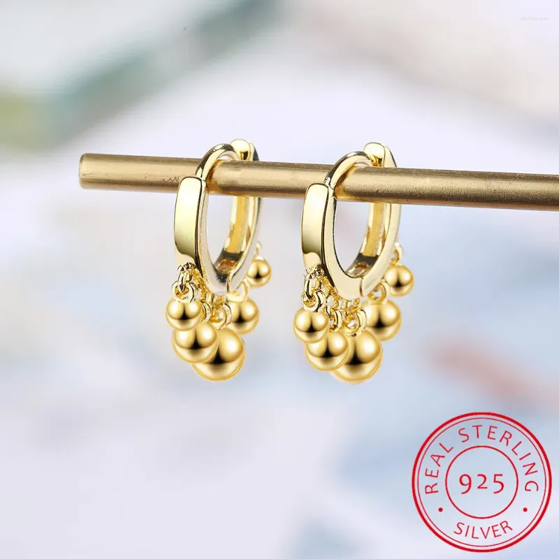 Boucles d'oreilles cerceaux 925 argent sterling sterling mode simple fashion brillant les boucles d'oreille de file d'oreille pour femmes accessoires de bijoux de piercing gothique mej594