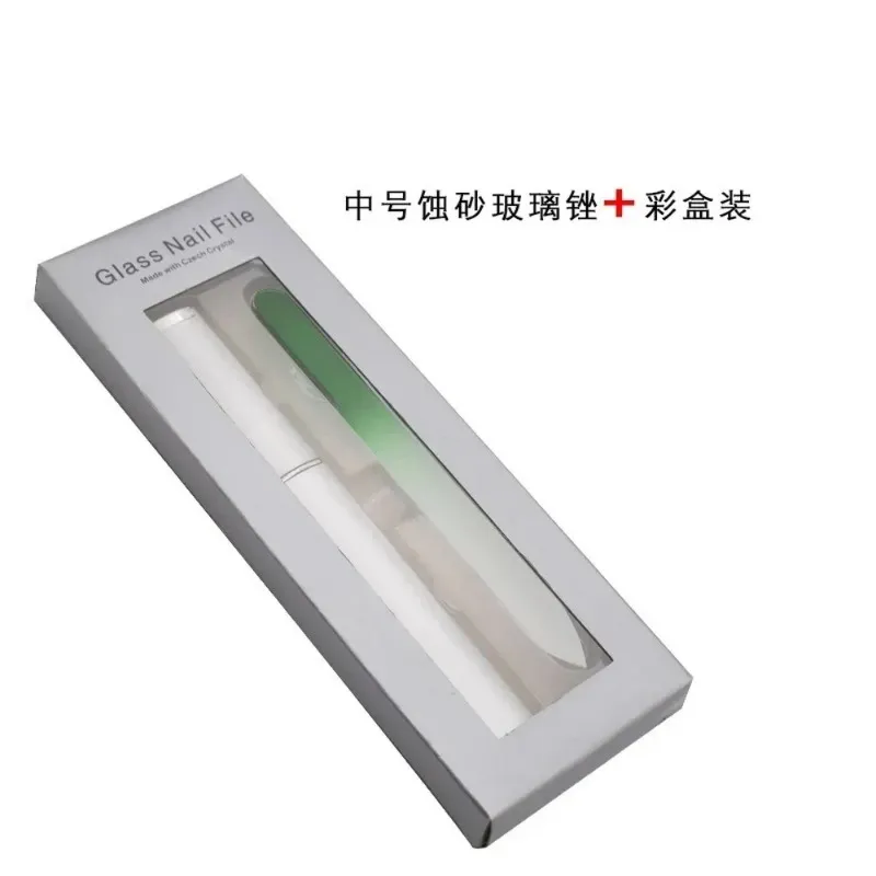 Tampon de fichiers à ongles en verre avec fichier de boîtier Conseils d'art Tools Pédicure professionnelle Pédicure Manucure Toe Care