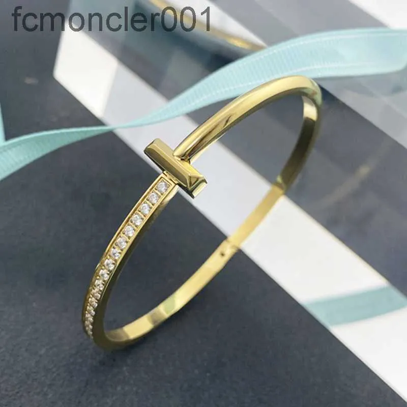 T Jóias de bracelete de ouro Brand Brand Fashion Bangle Blilliant Stoenless Aço Jóias Prata Rosa Non Alérgica e Men Diamond R30b