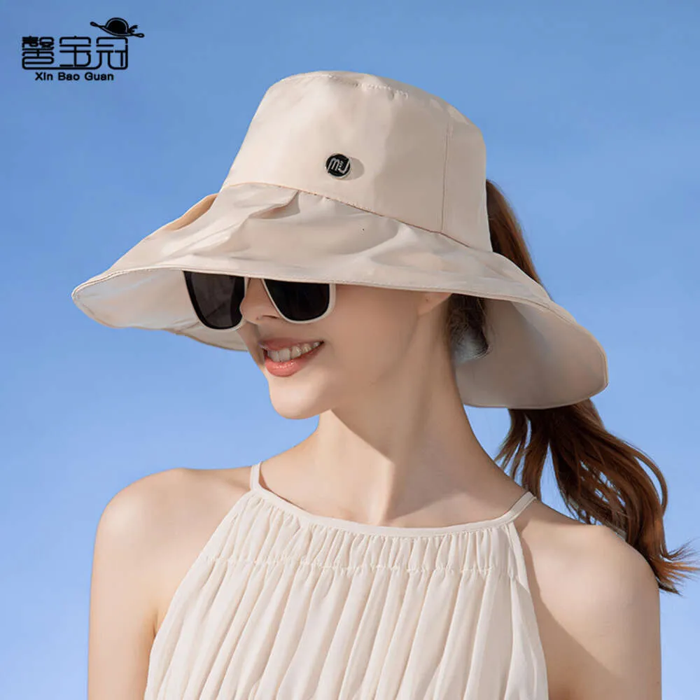 8173 Sommerhut Frauen große Traber im Freien Sonnenschutz und Sonnenschattenhut Koreanische Version Mode Fisherman Hat Face Deckung Sonnenhut
