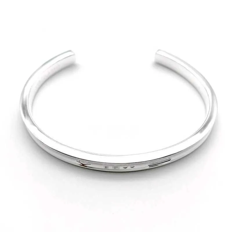 Hoge versie nieuwe open armband tiffays dezelfde stijl mannelijk en vrouwelijk paar titanium staal luxe klassieker