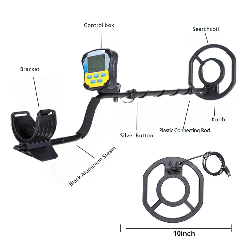 MD8030 Detector de metais subterrâneo Detector de alta sensibilidade Hunter Metal Gold Digger Treasure Profundidade 2,5m Finder Pinpoint Detector