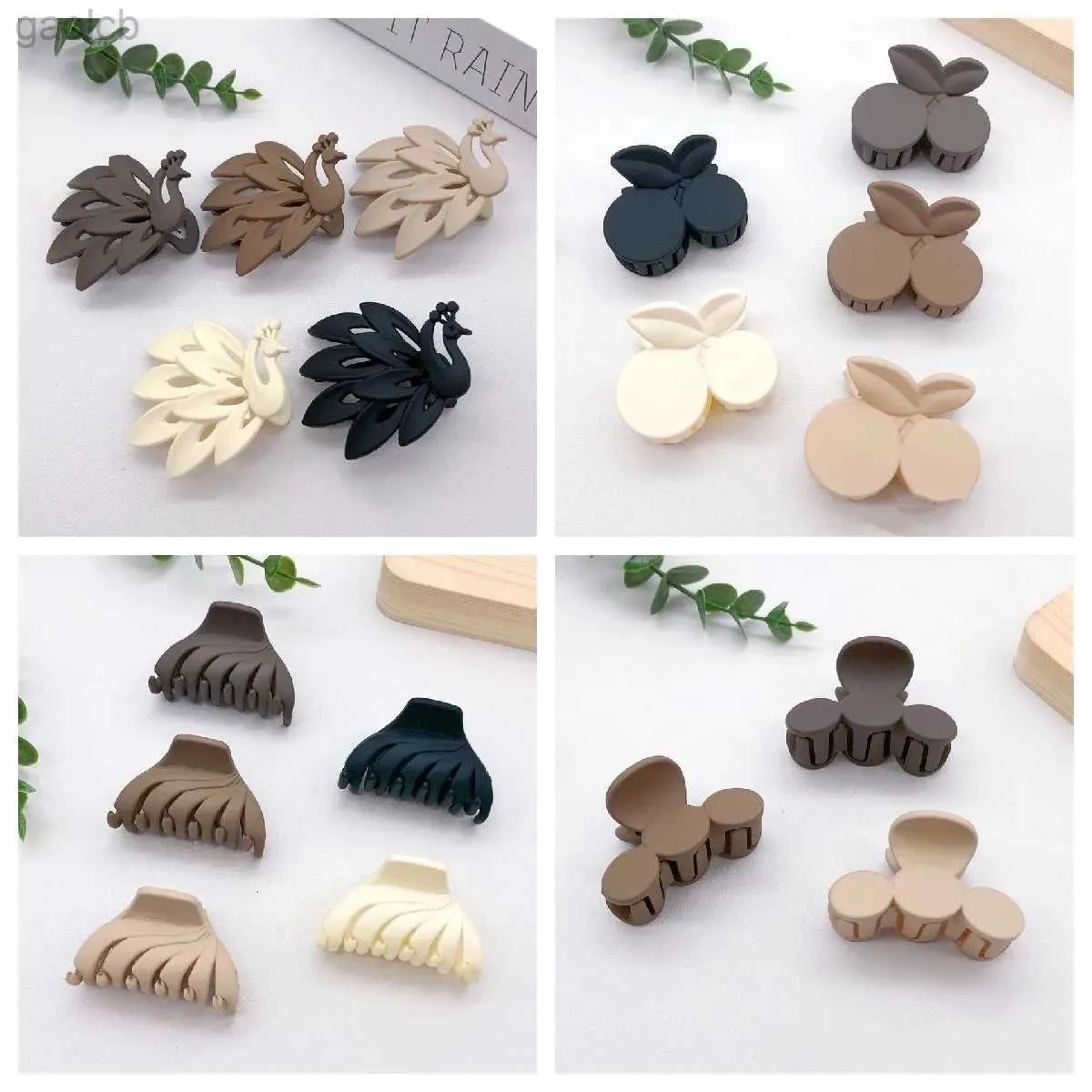 Hårklämmor Barrettes Multi-Style Hot Sale Ny Frosted Small Geometry Solid Color Clip Hairpin Hair Claw Barrettes For Women Girl Accessories Headwear 240426