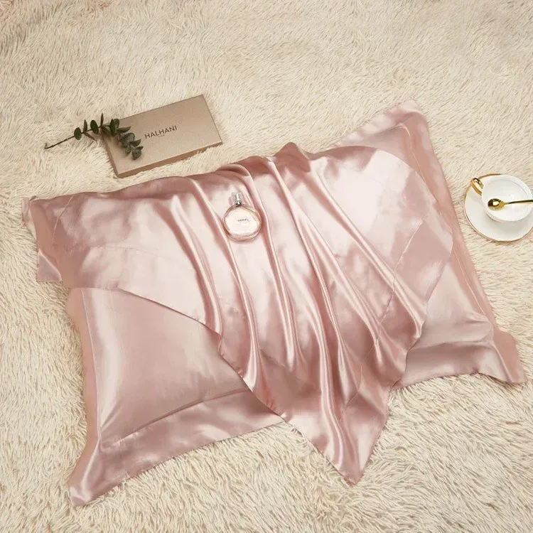 Подушка 1pc Pure Satin Silk мягкая наволочка крышка для постельных принадлежностей крышка поволочки прямоугольник подушки корпусы.