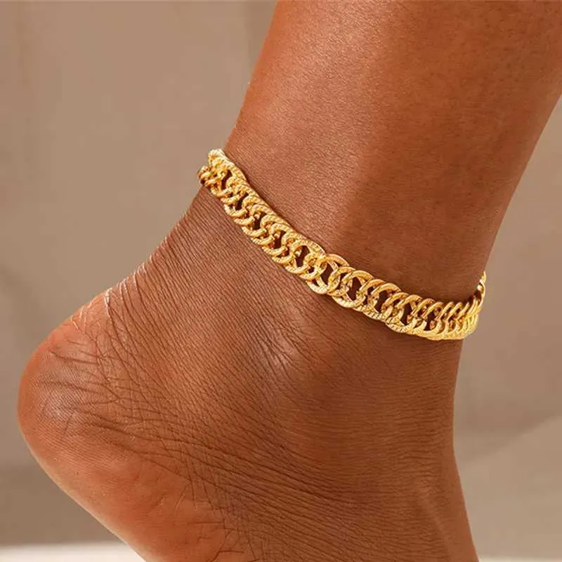 Strands Vagzeb Bohemian Gold Cuban Catena cubana Collana estiva Collana Beach Bracciale Regi di gioielli di moda 240424