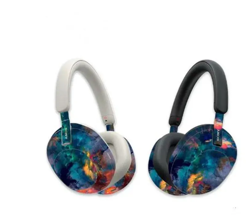 Tillbehör 3m hudklistermärke för Sony WH 1000xm5 headset wrap cover universal vinyl dekal hud för sony wh 1000xm5 trådlös hörlurar