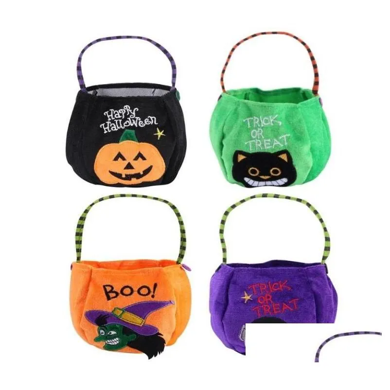 Outros suprimentos de festa festiva 1pc Halloween truque ou tratar bolsa de doces infantil giift açúcar saco de bolsas de bolsas de presente stora dhhkj