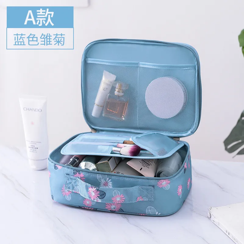 Bolsa de cosméticos de estilo coreano de grande capacidade com zíper bola de higienetril bola de mão de bola portátil Bolsa portátil Bolsa de armazenamento