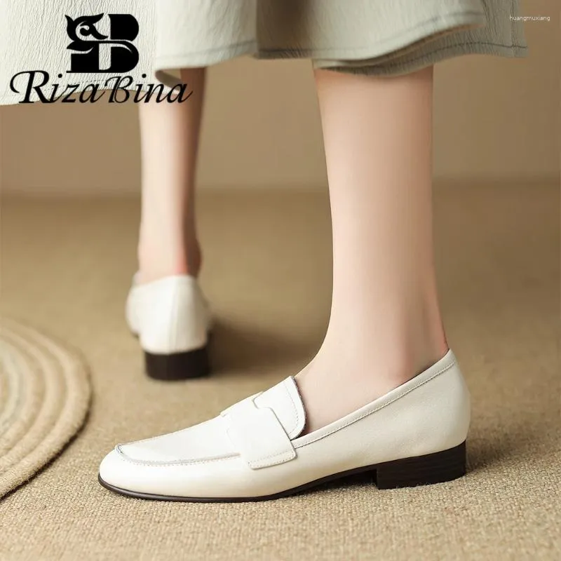 Casual schoenen rizabina maat 34-40 vrouwen platte sexy ponited teen slip-on pumps vrouwelijke mode gemengde kleur veer schoenen handgemaakt