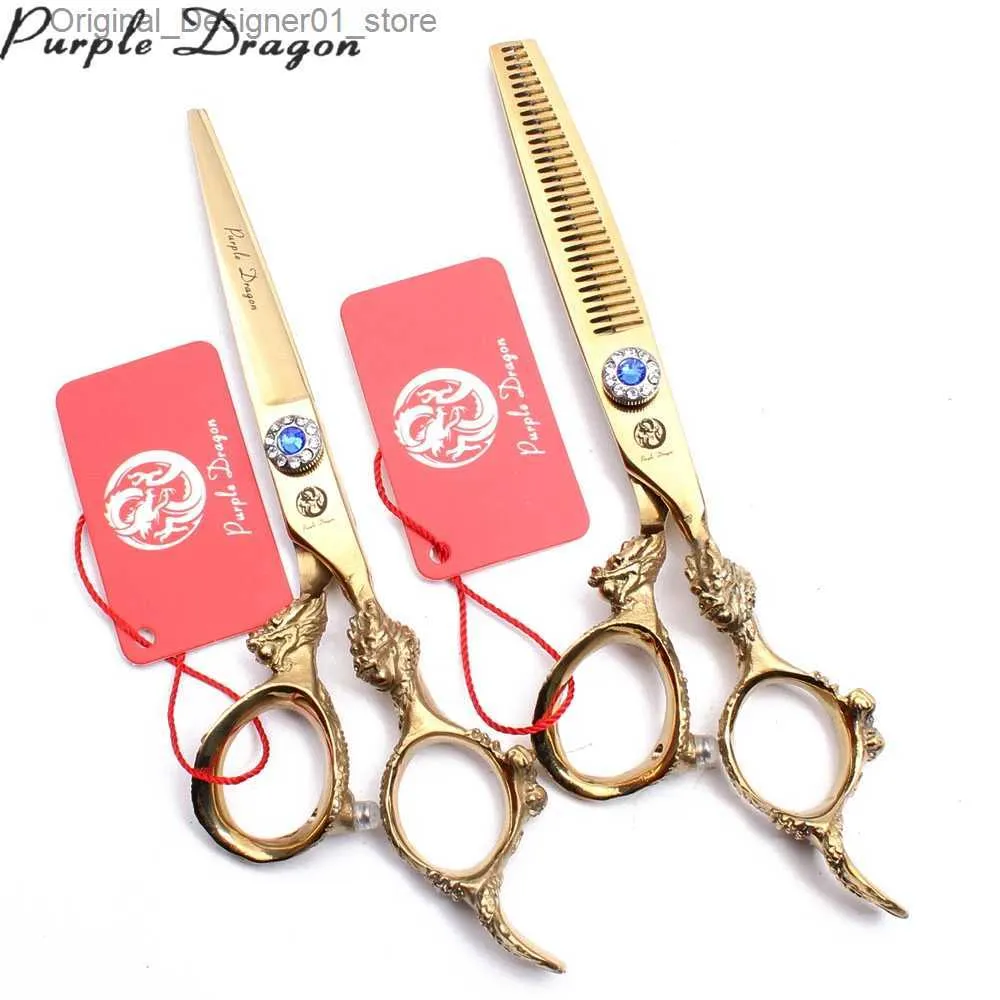 Hair Scissors 5.5 inch JP 440C Gold Scissors Q240426