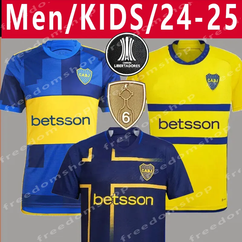 23 24 BOCA Juniors Cavani Soccer Jerseys Janson Zeballos 2023 2024 Benedetto Maradona Medina Varela Home Away Trzecie koszulka piłkarska Men Kids Kit